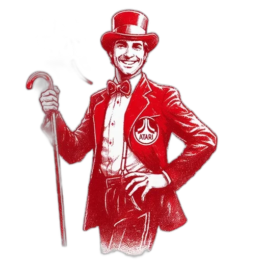 staff, cartoon, man, red transparent PNG cut-out