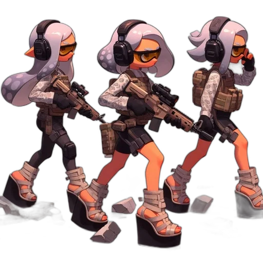 weapon, robot, jacket, concept art transparent PNG cut-out