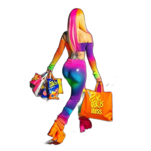 dress, concept art, 3d render, vaporwave transparent PNG cut-out
