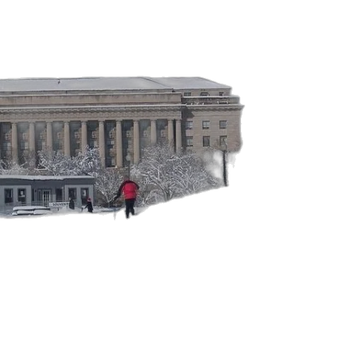 building, umbrella, staff, 3d render transparent PNG cut-out