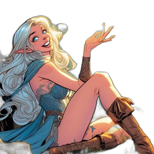 comic book art, concept art, fantasy art, cartoon transparent PNG cut-out