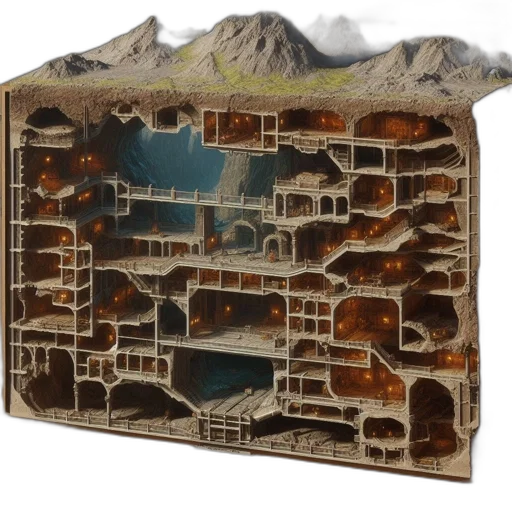 building, 3d render, concept art, photorealistic transparent PNG cut-out