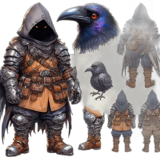 concept art, fantasy art, dark, earth tones transparent PNG cut-out