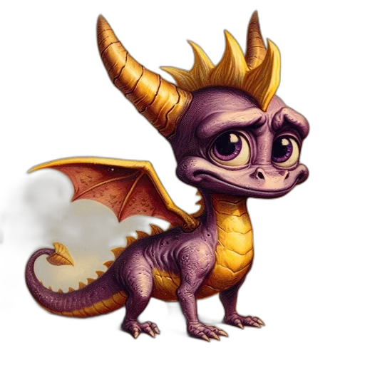 dragon, creature, staff, animal transparent PNG cut-out