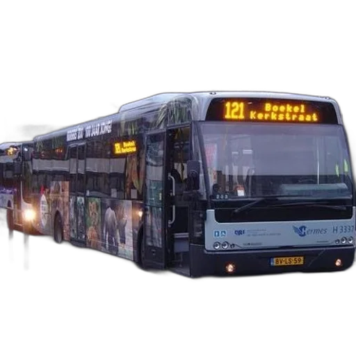 photorealistic, 3d render, concept art, bus transparent PNG cut-out
