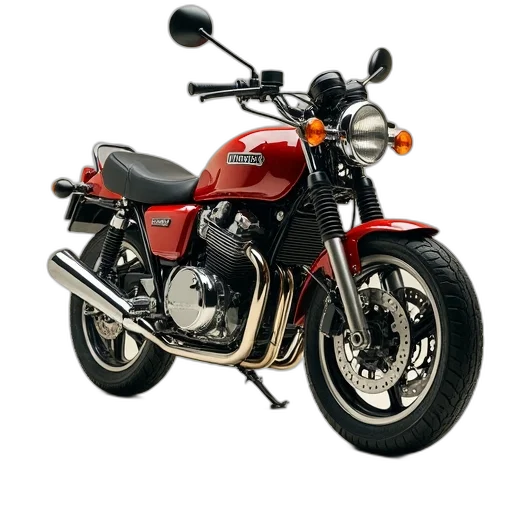 photorealistic, 3d render, classic, motorcycle transparent PNG cut-out