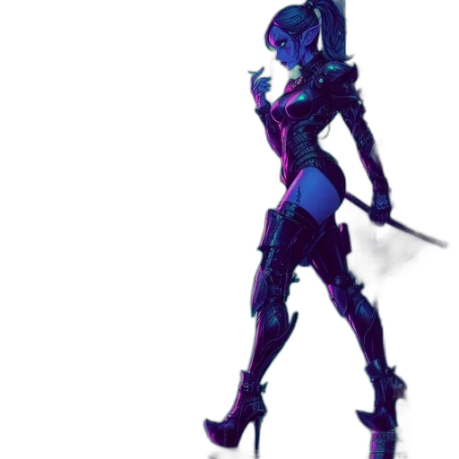 robot, weapon, sword, staff transparent PNG cut-out