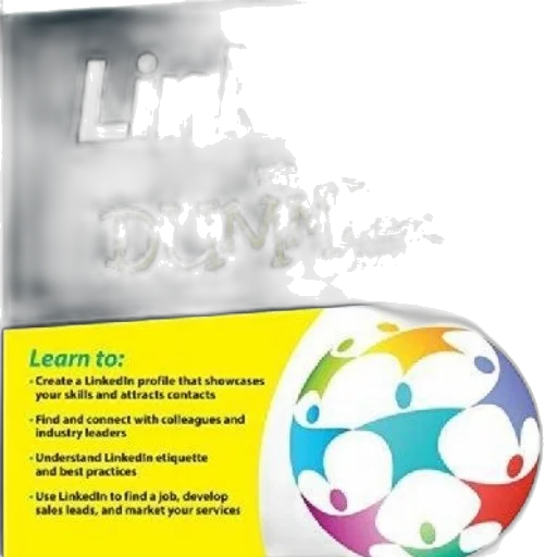 3d render, linkedin, dummies, book transparent PNG cut-out