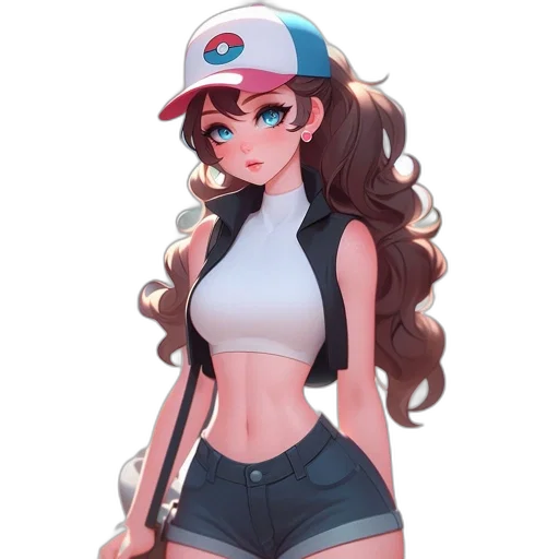 hat, dress, staff, anime transparent PNG cut-out