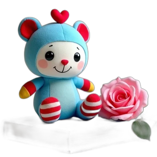3d render, photorealistic, concept art, plush transparent PNG cut-out