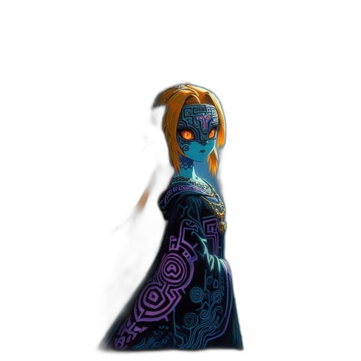 dress, mask, staff, robot transparent PNG cut-out