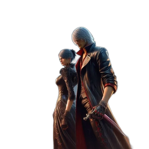 jacket, weapon, concept art, cyberpunk transparent PNG cut-out