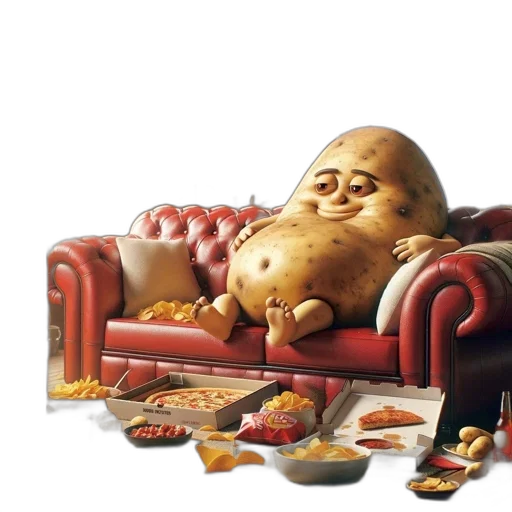food, furniture, concept art, photorealistic transparent PNG cut-out