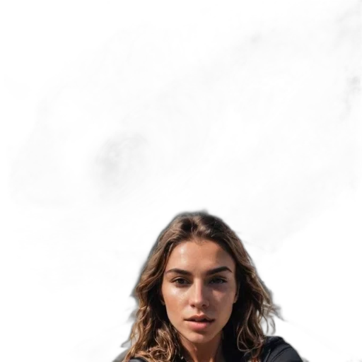 jacket, dress, face, hair transparent PNG cut-out