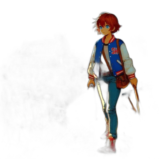 staff, sword, jacket, concept art transparent PNG cut-out