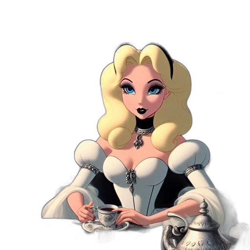 dress, crown, jewelry, 3d render transparent PNG cut-out