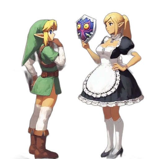 dress, weapon, mask, crown transparent PNG cut-out