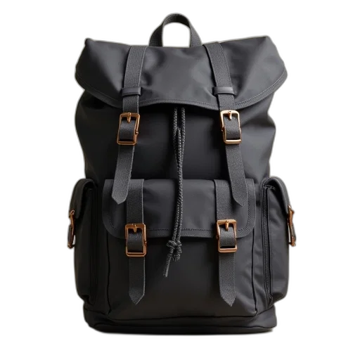 dark, flap, backpack, alpha transparent PNG cut-out