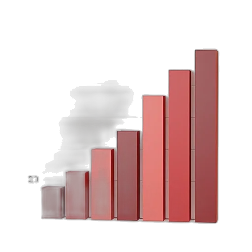 bar, chart, showing, number transparent PNG cut-out