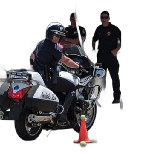police, officer, motorcycle, navigates transparent PNG cut-out