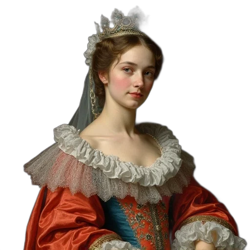 dress, crown, face, jewelry transparent PNG cut-out