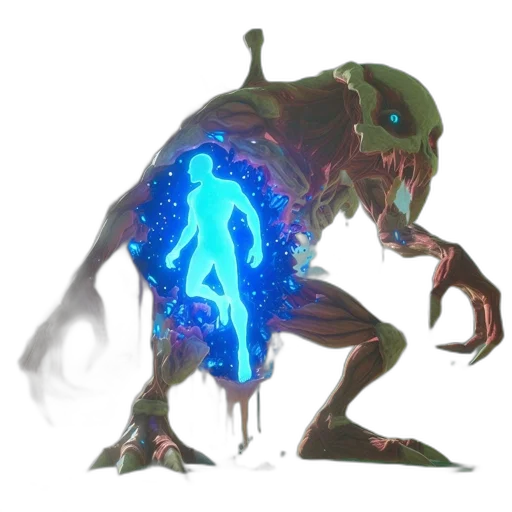 creature, staff, robot, dragon transparent PNG cut-out