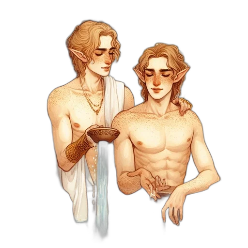 concept art, fantasy art, watercolor, pixel art transparent PNG cut-out