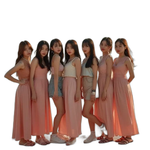 dress, staff, 3d render, oil painting transparent PNG cut-out