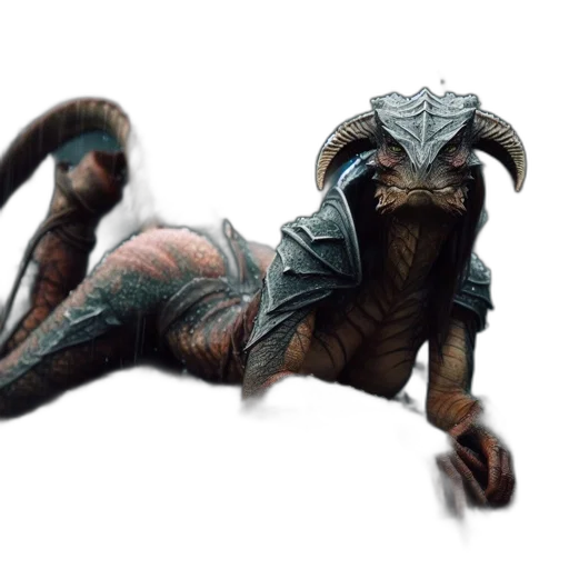 creature, dragon, animal, staff transparent PNG cut-out