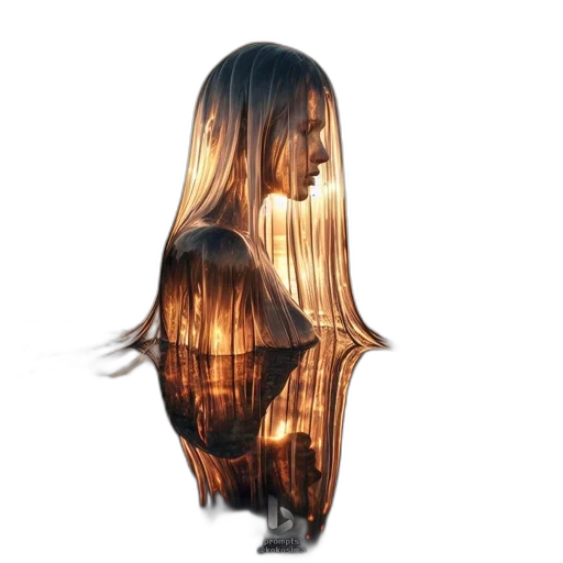hair, dress, mask, face transparent PNG cut-out