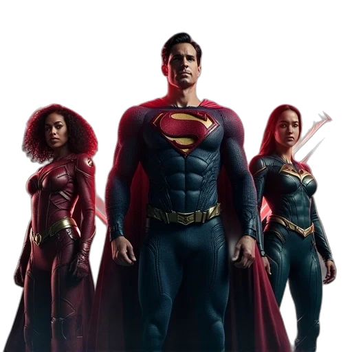 comic book art, concept art, 3d render, justice transparent PNG cut-out