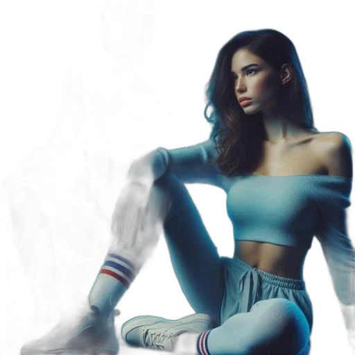 concept art, photorealistic, neon lights, blue transparent PNG cut-out