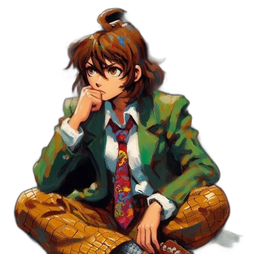 jacket, staff, hat, crown transparent PNG cut-out
