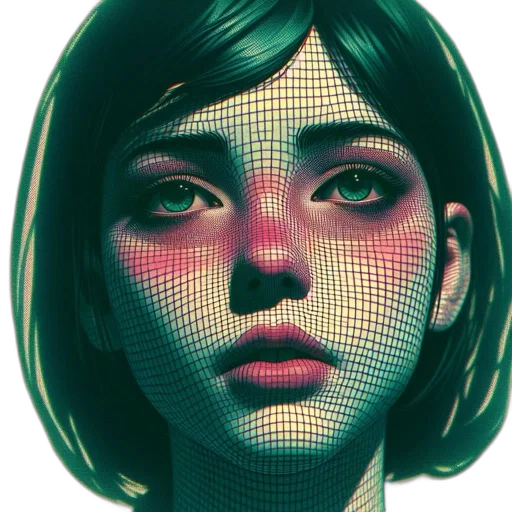 robot, face, mask, cyberpunk transparent PNG cut-out