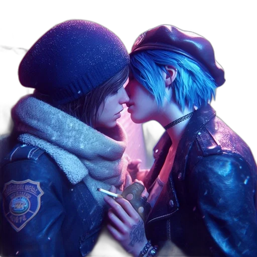 jacket, hat, concept art, cyberpunk transparent PNG cut-out