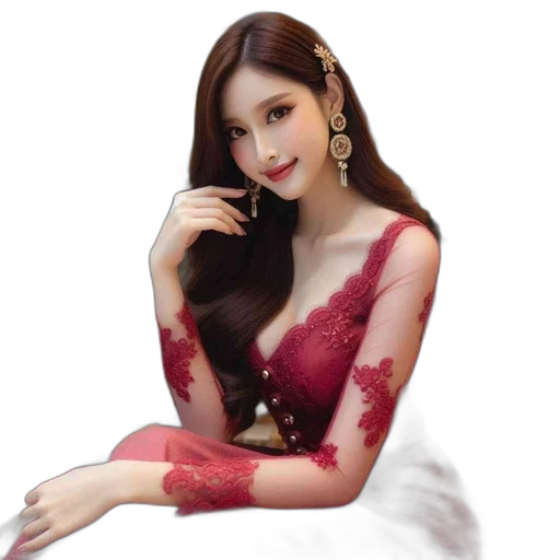 dress, photorealistic, oil painting, fantasy art transparent PNG cut-out
