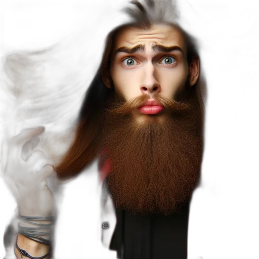 hair, face, creature, dragon transparent PNG cut-out