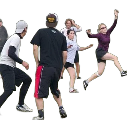 group, people, playing, frisbee transparent PNG cut-out