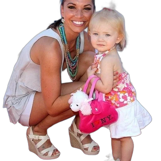 jewelry, woman, child, pose transparent PNG cut-out