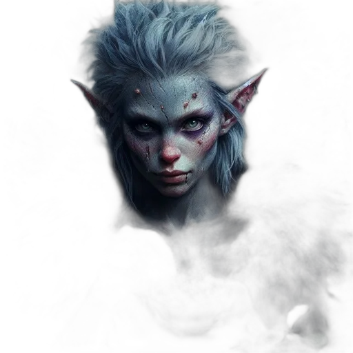face, dragon, creature, staff transparent PNG cut-out