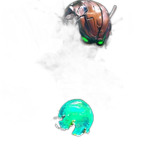 robot, mask, creature, weapon transparent PNG cut-out