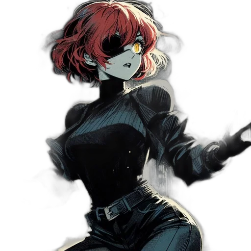 jacket, mask, staff, weapon transparent PNG cut-out