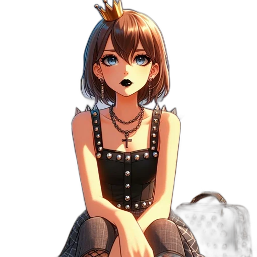 dress, staff, crown, mask transparent PNG cut-out