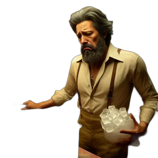 jacket, face, concept art, 3d render transparent PNG cut-out