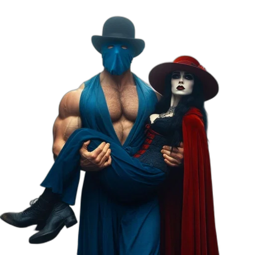 mask, hat, robot, dress transparent PNG cut-out
