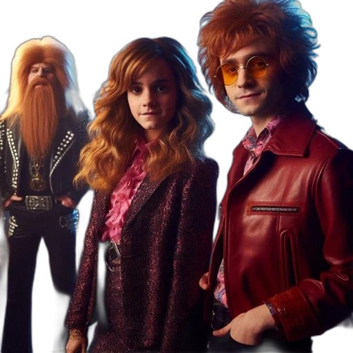 hair, three, individuals, pose transparent PNG cut-out