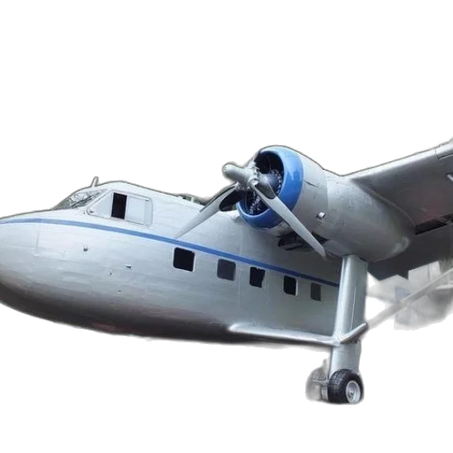 3d render, vintage, airplane, blue transparent PNG cut-out