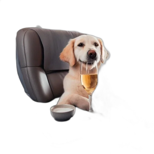 furniture, animal, golden, retriever transparent PNG cut-out