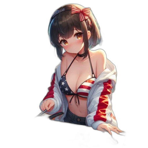 jacket, dress, staff, weapon transparent PNG cut-out
