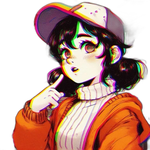 hat, jacket, face, dress transparent PNG cut-out